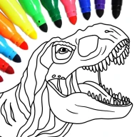 Permainan warna dinosaurus