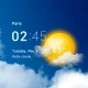 Şeffaf saat ve hava durumu