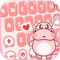 ธีม Pink Cute Hippo