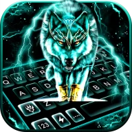 Theme Thunder Neon Wolf