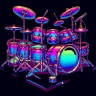 Bermain Drum dengan Set Drum