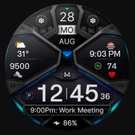 MD326 3D Modern Watch Face