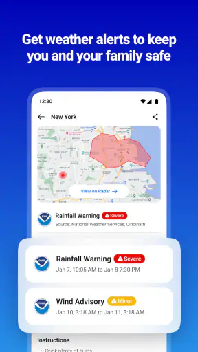 1Weather Forecasts & Radar