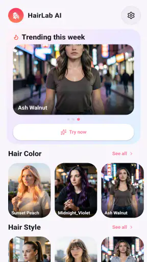 AI Hairstyle Try On & Color