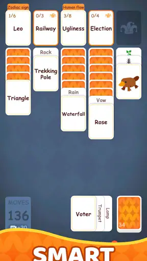 Associate Words: Solitaire