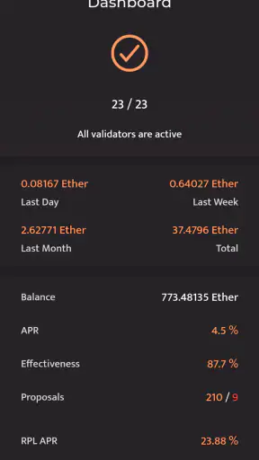 Beaconchain Dashboard