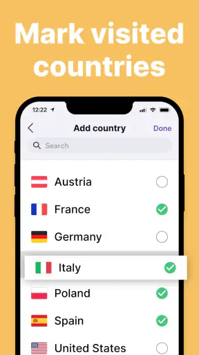 been: track visited countries