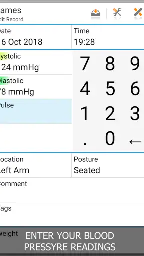 Blood Pressure Log - MyDiary