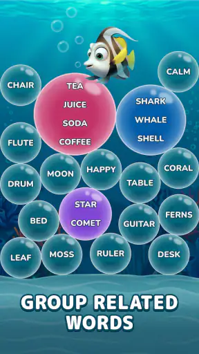 Bubble Associations: Word Game