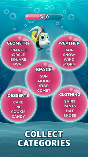 Bubble Associations: Word Game