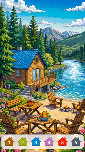 Cabin & House Paint by Numbers