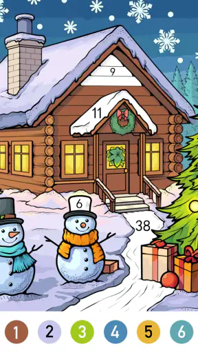 Christmas Color by Number Game