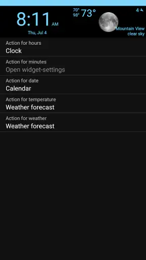 Clock, Date and Weather Widget