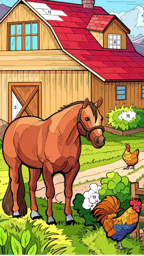Country Farm Coloring Book