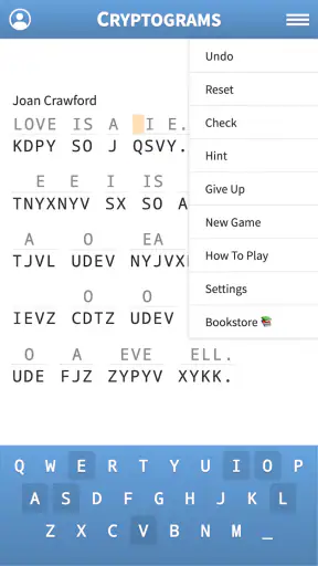 Cryptogram · Cryptoquote Game