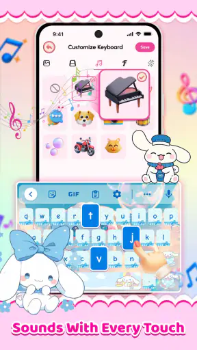 Cute Keyboard: Sound & Emoji