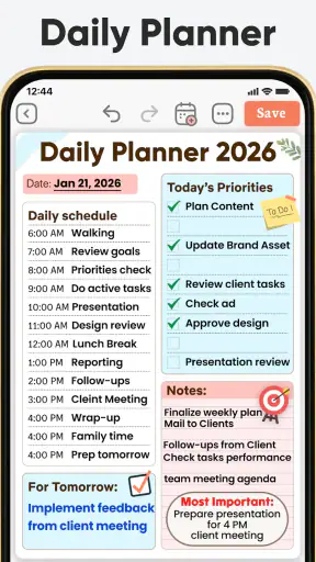 Daily Planner, To Do List