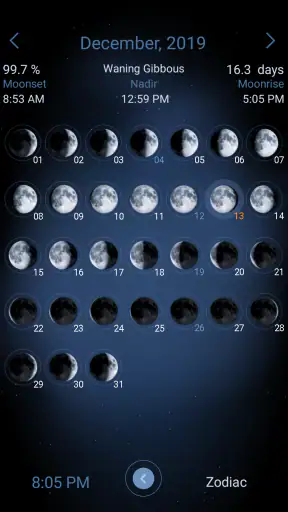 Deluxe Moon - Moon Calendar, P