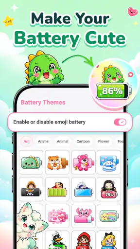 Emoji Battery: Status Bar Icon