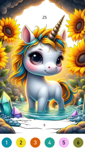 Fairytale Color by number game