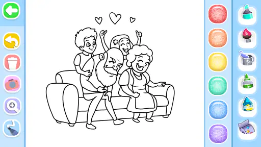 Family Love Coloring Book
