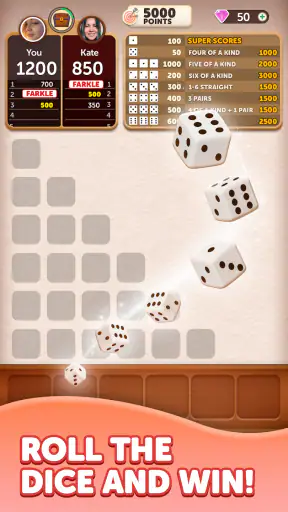 Farkle Dice Roll