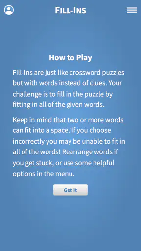 Fill-Ins · Word Fit Puzzles
