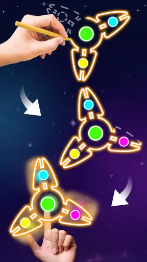 Glow Art: Finger Spinner