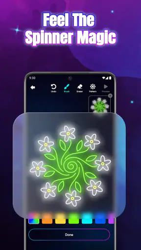 Glow Spinner: Finger Draw Art