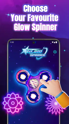 Glow Spinner: Finger Draw Art