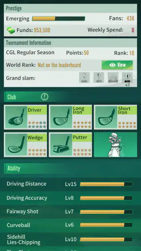 Golf Rising Star : Career Sim