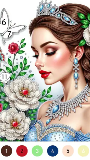 Gown Color by Number Book