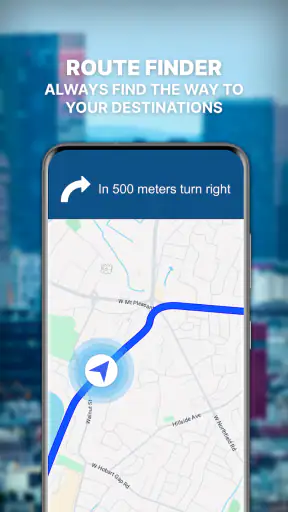 GPS Navigation: Road Map Route