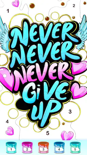 Graffiti Quote Color by number