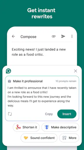 Grammarly-AI Writing Assistant