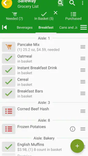 Grocery List App - rShopping