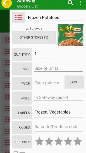 Grocery List App - rShopping