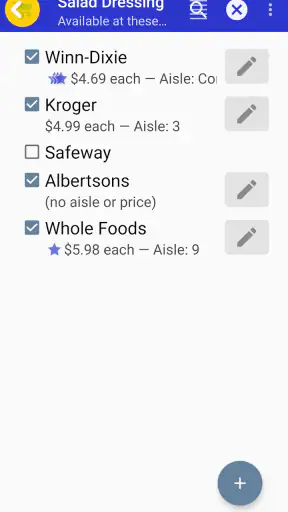 Grocery List App - rShopping
