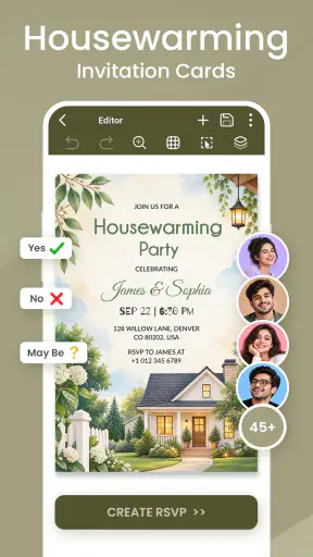 Invitation Card Maker & RSVP