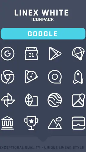 LineX White Icon Pack