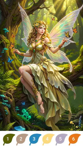 Magical Forest Color by Number