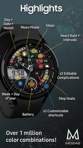 MD242 Hybrid watch face
