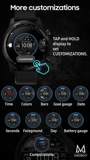 MD307 Digital watch face