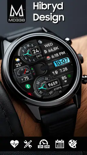 MD338 Hybrid watch face