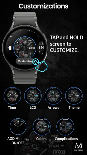 MD338 Hybrid watch face