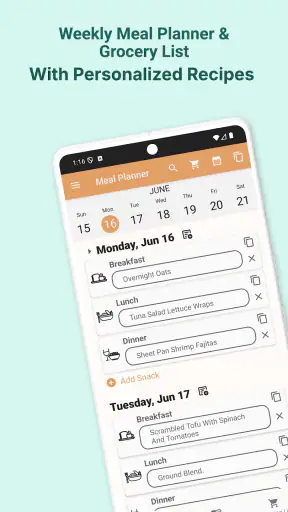 Meal Planner & Grocery List