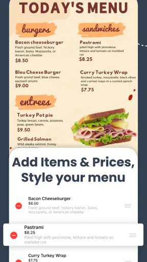 Menu Maker, Price List Maker