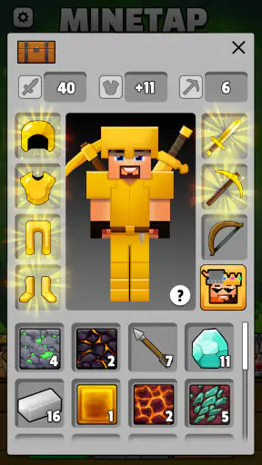 Minetap – Merge rpg clicker