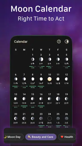 Moon Phase Calendar - MoonX