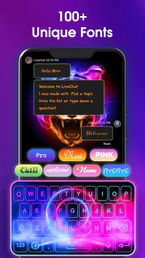 Neon LED Keyboard: RGB & Emoji
